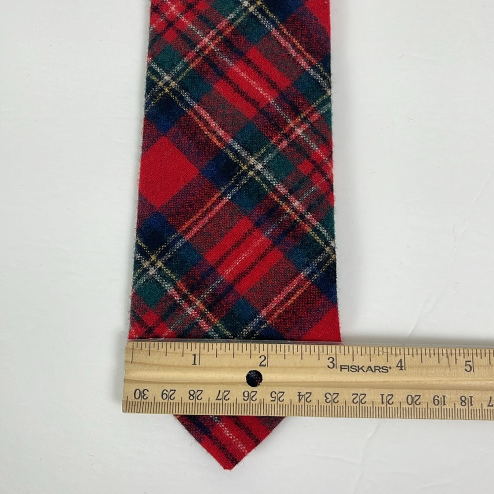 Vtg Pendleton Red Plaid Wool Tie USA Made 3 in wide 56 in long necktie Tartan - Picture 3 of 7